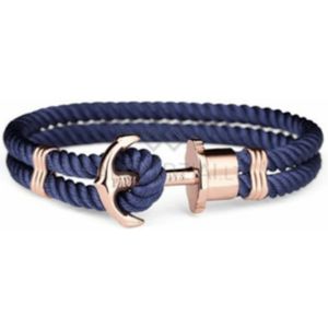 Paul Hewitt Armband 'Starboard'  rose-goud / zwart