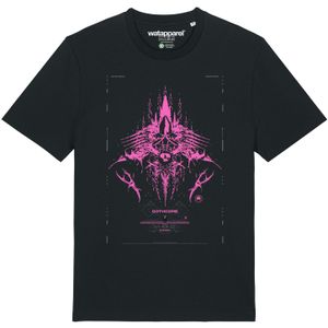 Watapparel Shirt 'Goth Mystic'  fuchsia / zwart