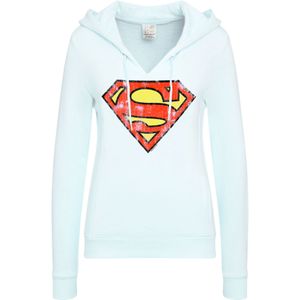 LOGOSHIRT Sweatshirt 'DC Comics - Superman'  lichtblauw