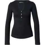Guess - Lena - T-shirt - Dames - Lange Mouwen - Knoopsluiting