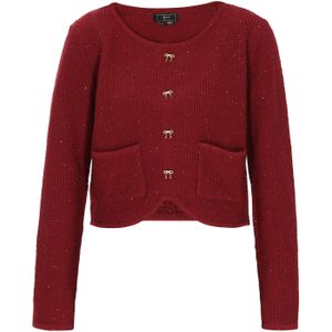 faina Gebreid vest  bourgogne