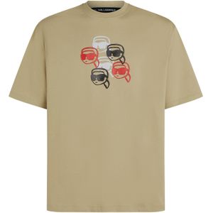 Karl Lagerfeld Shirt  olijfgroen / rood / zwart / wit