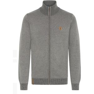 INDICODE JEANS Gebreid vest 'Andy'  bruin / grijs