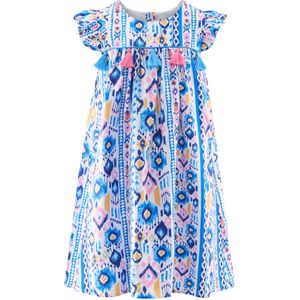 happy girls Jurk  royal blue/koningsblauw / lichtgeel / taupe