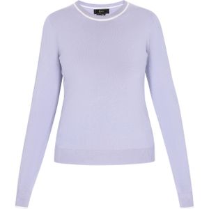 faina Trui  smoky blue / wit