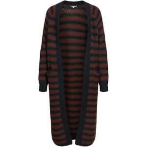 OBJECT Gebreid vest 'OBMilu'  chocoladebruin / zwart