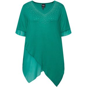 Ulla Popken Blouse  turquoise / zilver