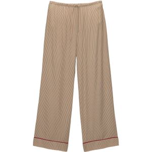 Pull&Bear Broek  ecru / groen / lichtlila