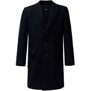 Salsa Jeans - Winterjas - Navy - Lange Pasvorm - Klassieke Mantel