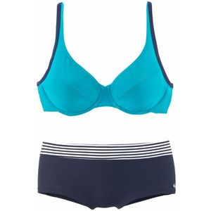 Beugelbikini - Marine - Turquoise - 80% Polyamide, 20% Elastaan