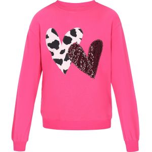 faina Sweatshirt 'Fashion Look'  lichtroze / donkerroze / zwart / wit