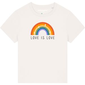 Watapparel Shirt ' Love is Love '  gemengde kleuren / wit