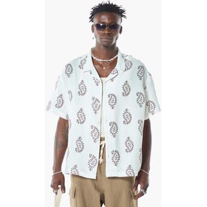 VAMOS CLO Overhemd  bruin / wit