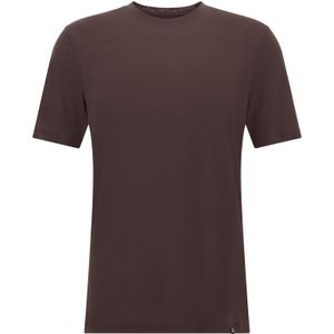 Boggi Milano - B Tencel Wolmix T-shirt - Bruin - Heren