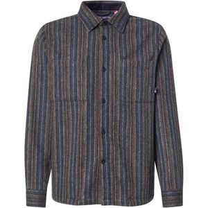 Kronstadt Overhemd 'Davenport'  blauw / navy / oranje / wit