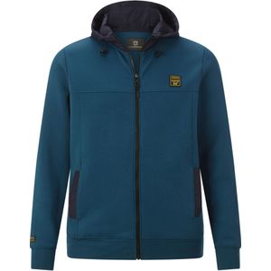 Jan Vanderstorm Sweatvest 'Halmar'  geel / petrol / zwart