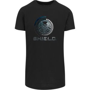 F4NT4STIC Shirt 'Marvel Avengers Shield'  blauw / grijs / zwart / natuurwit