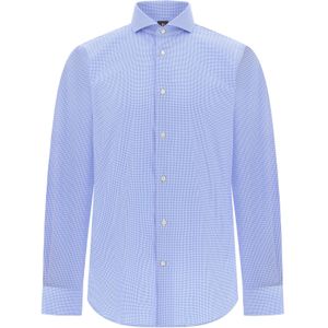 Boggi Milano Overhemd  kobaltblauw / wit