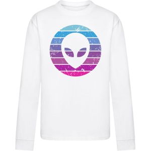 F4NT4STIC Shirt 'Alien Kopf'  gemengde kleuren / wit