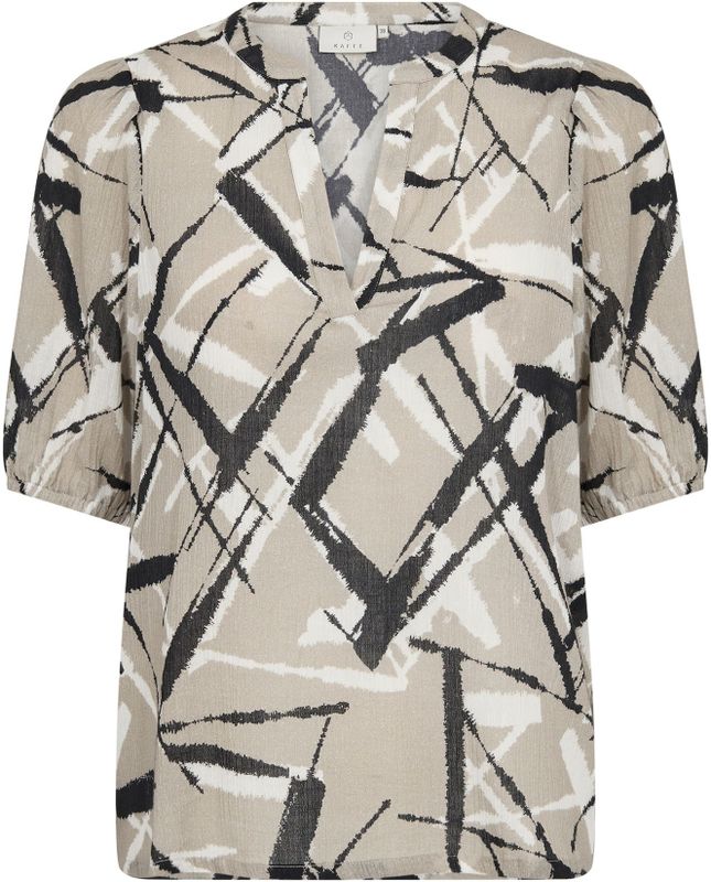 Kaffe - Abstract Print Blouse - Veelkleurig - Dames