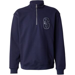 GUESS Sweatshirt 'HARRIS'  donkerblauw / wit