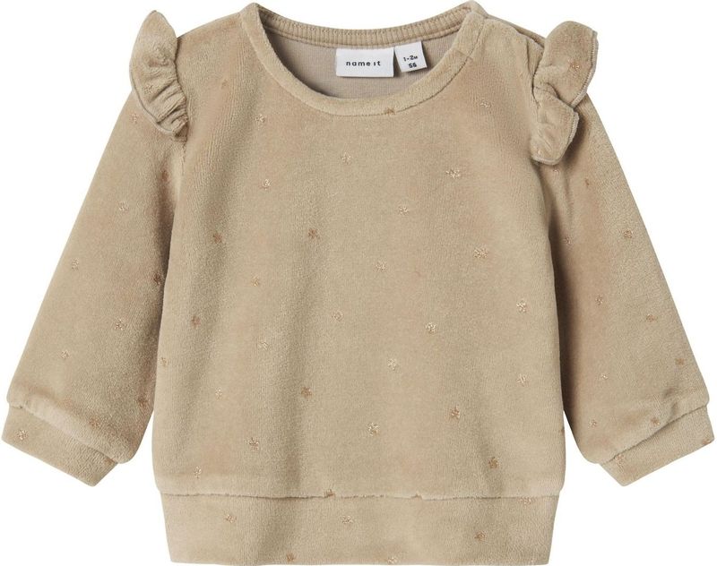 Velours - Sweatshirt - Fluweel - Lange Mouwen - All-over Glitterprint