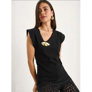 Bianco Lucci Gebreide top  zwart