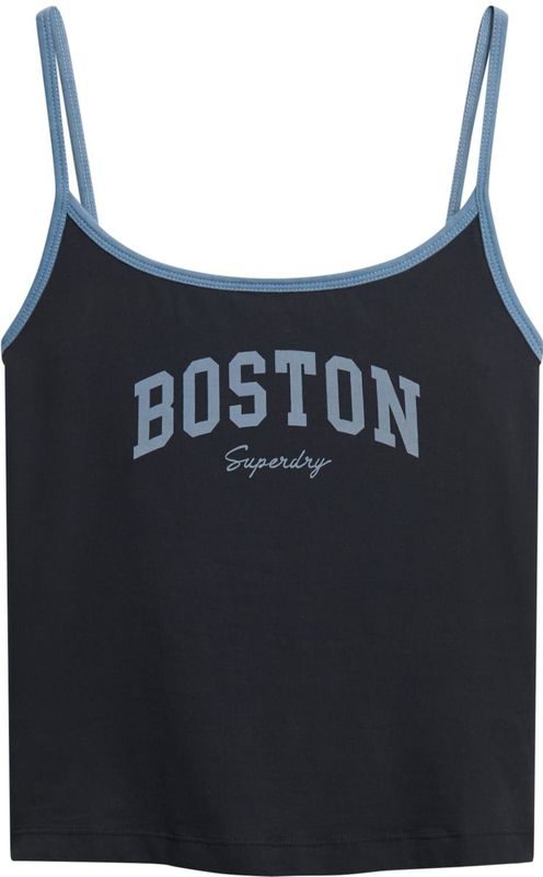Superdry - Essentials - Top - Marine / Lichtgrijs - Spaghettibandjes