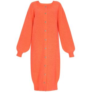 IZIA Gebreid vest  oranje