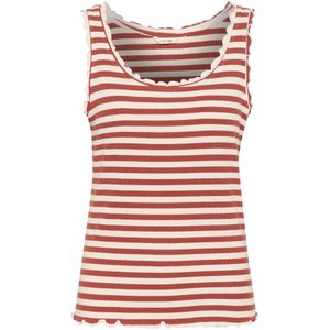 Cream Top 'Ribba'  beige / rood