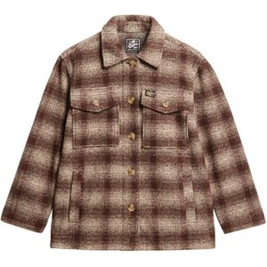 Superdry - Tussenjas - Bruin - Geruit