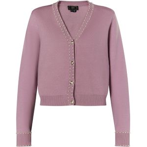 faina Gebreid vest  oudroze