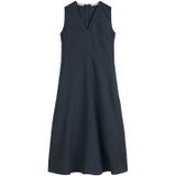 Marc O'Polo - Linnen Jurk - Effen - Midi - V-hals - Uitlopend