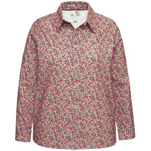 Ulla Popken Blouse  donkerblauw / olijfgroen / oudroze / wijnrood