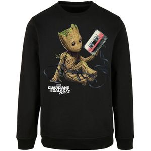 F4NT4STIC Sweatshirt 'Marvel Guardians Of The Galaxy Vol2 Groot Tape'  gemengde kleuren / zwart