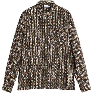 Desigual Overhemd  kaki / lichtoranje / zwart