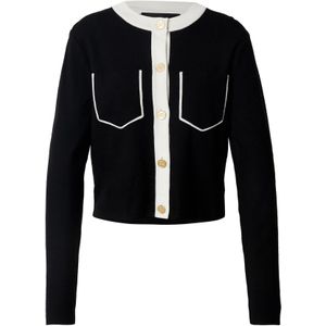 Karl Lagerfeld Gebreid vest  zwart / wit