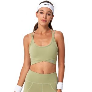 YEAZ Sporttop 'Classy'  grijs / lichtgroen