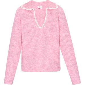 IZIA Oversized trui  rosa / wit