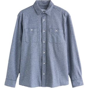 Next Overhemd  saffier / opaal / duifblauw