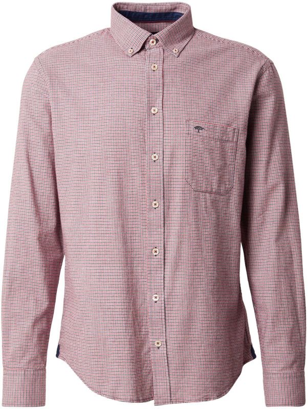 FYNCH-HATTON - Overhemd - Garnet Red - Met Lange Mouwen - Geborduurd Logo