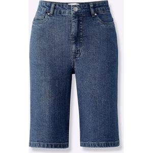 Jeans - Blue-stonewashed - 99% Katoen, 1% Elastaan - Steekzakken, Knoop Sluiting
