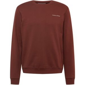 Casual Friday Sweatshirt 'Severin'  kastanjebruin / wit