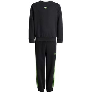 Joggingpak - Geribbelde Kraag - Zwart - Sweatstof - Logoprint