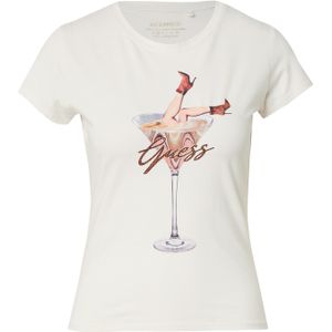 GUESS Shirt 'Tini Boots Espresso'  bruin / rosé / cranberry / wit