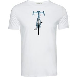GREENBOMB Shirt 'Bike Front Stamp'  blauw / wit