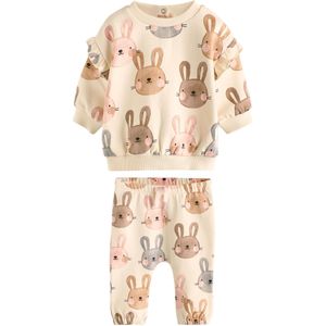 Next Joggingpak  crème / brokaat / grijs / oudroze