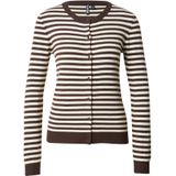 PIECES - PCNora - Gebreid Vest - Bruin/Eierschaal