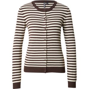 PIECES - PCNora - Gebreid Vest - Bruin/Eierschaal