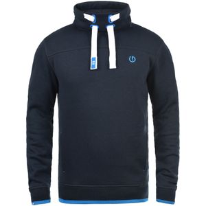 !Solid Sweatshirt 'BENJAMIN '  donkerblauw / wit